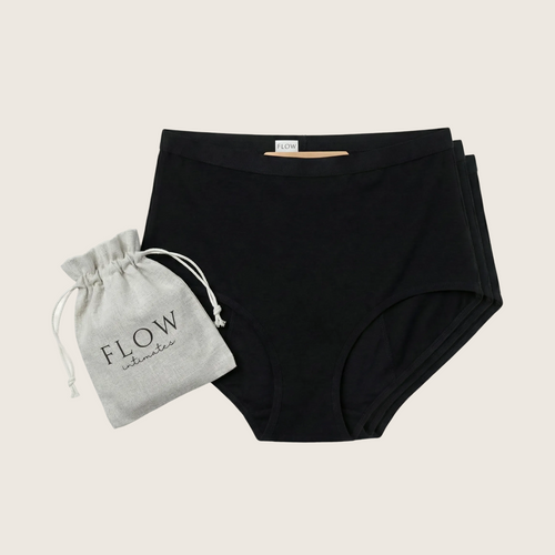 3 Pack - Organic Bamboo High Waisted Pocket Brief + Heat Pack