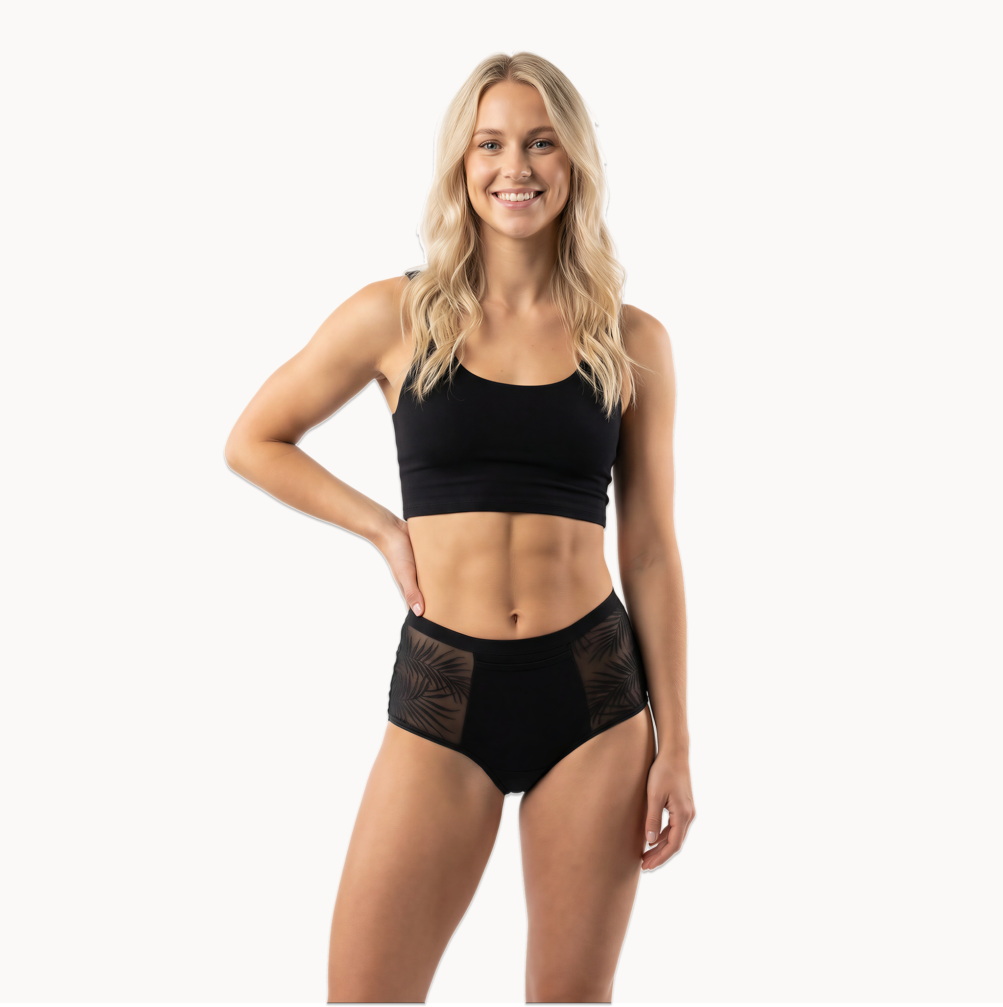 Fern Lace High Waisted Pocket Brief + Botanical Heat Pack