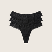 3 Pack - Organic Bamboo Leakproof Lace Thong