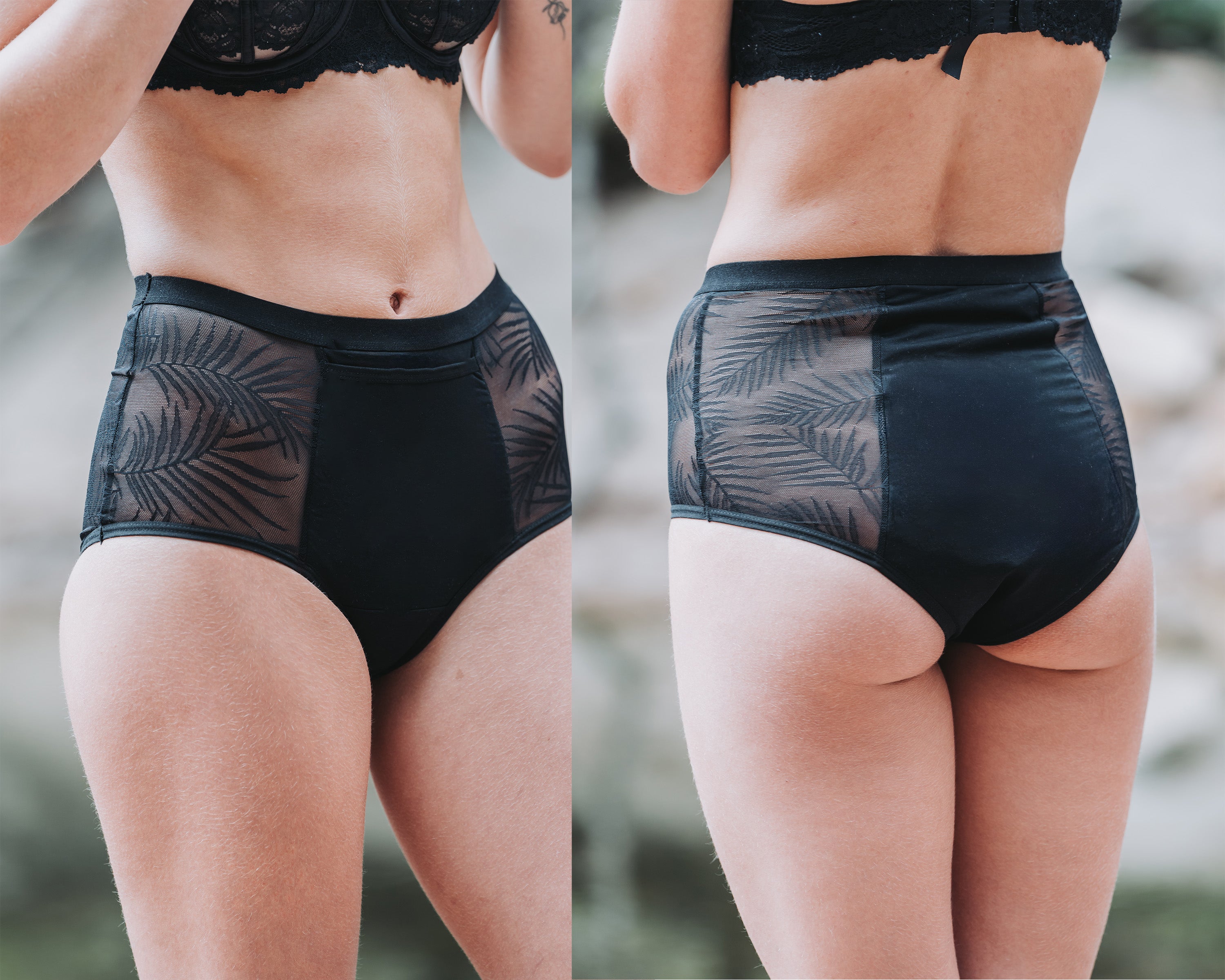 Fern Lace High Waisted Pocket Brief