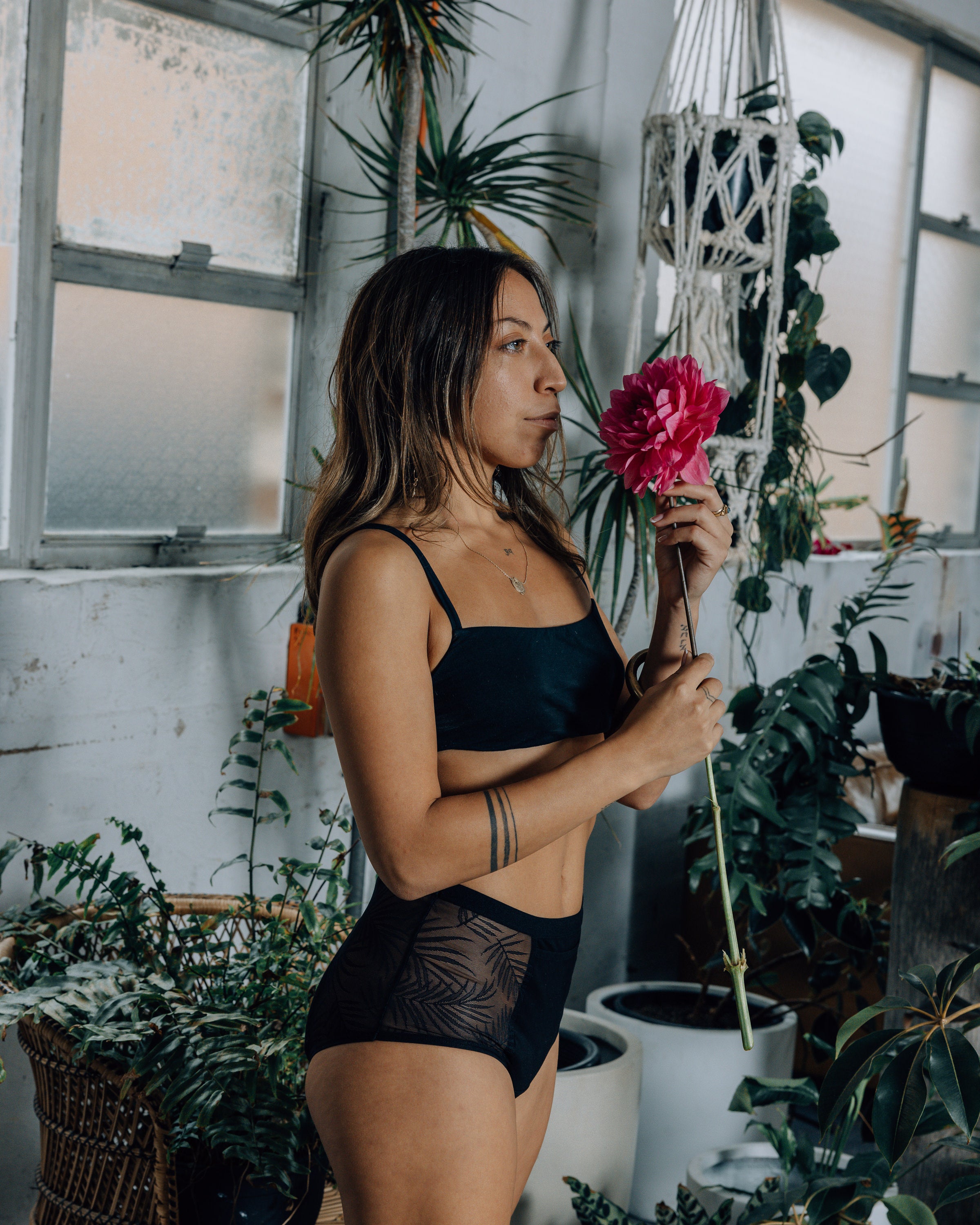 Organic Fern Lace Bamboo - Botanical Menstrual Brief | Flow Intimates