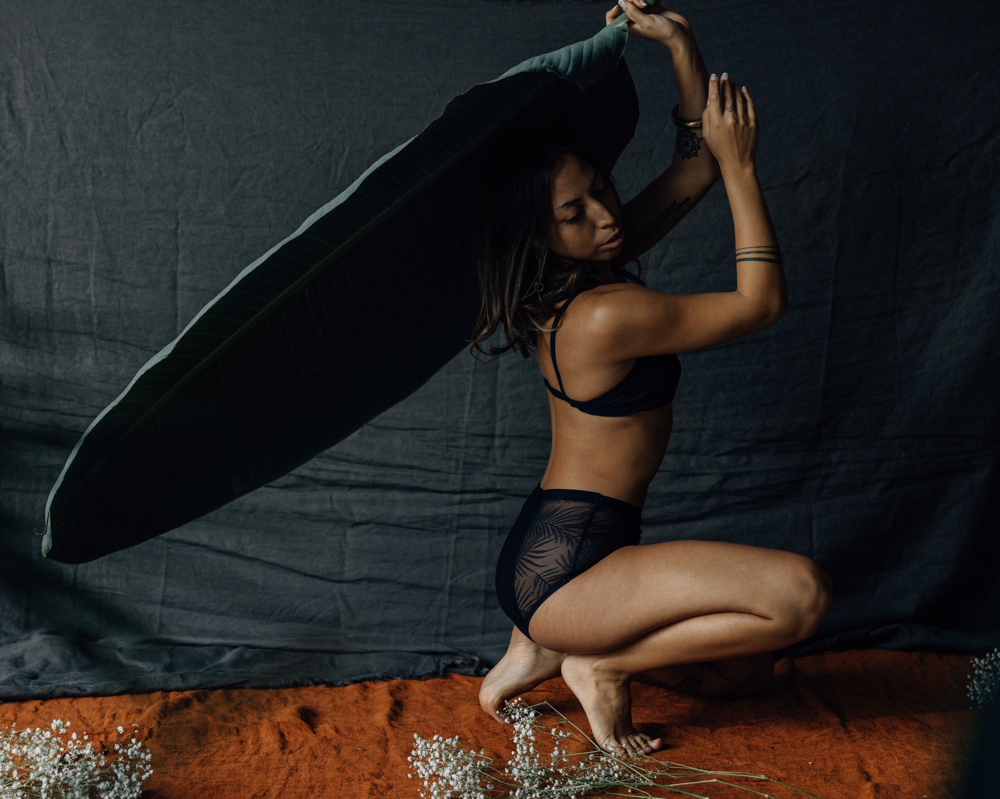 3 Pack - Fern Lace High Waisted Pocket Brief + Heat Pack